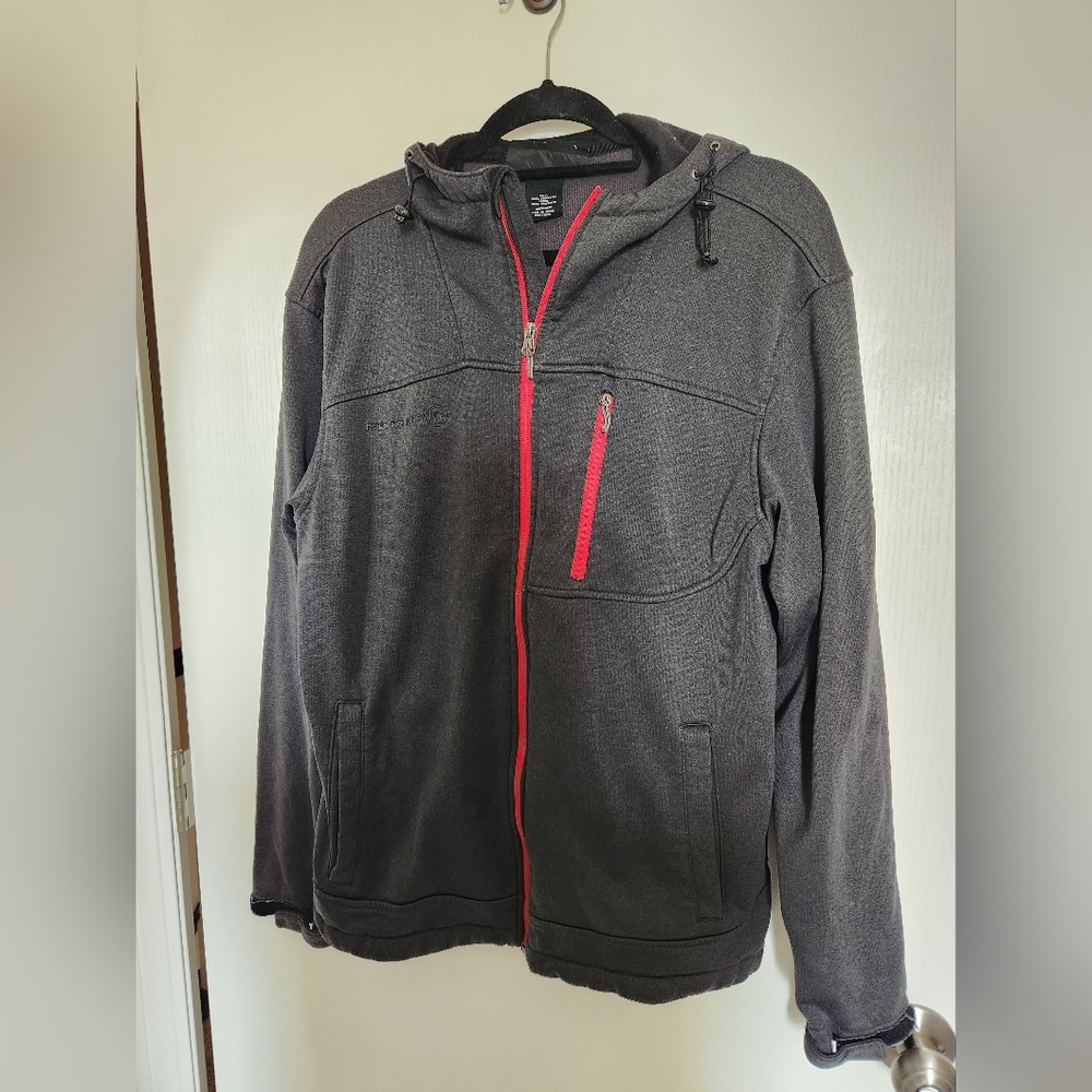 Free Country Gray Jacket with Red Zipper